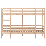 Lit superposé sans matelas 75x190 cm bois de pin massif