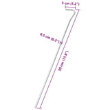 Zeltheringe 25 Stück 30 cm Ø5 mm verzinkter Stahl