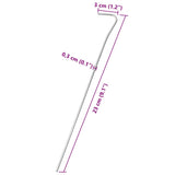 Zeltheringe 50 Stück 23 cm Ø3 mm verzinkter Stahl