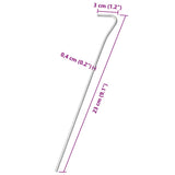 Zeltheringe 50 Stück 23 cm Ø4 mm verzinkter Stahl