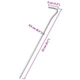 Zeltheringe 25 Stück 23 cm Ø5 mm verzinkter Stahl