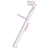 Zeltheringe 25 Stück 23 cm Ø7 mm verzinkter Stahl