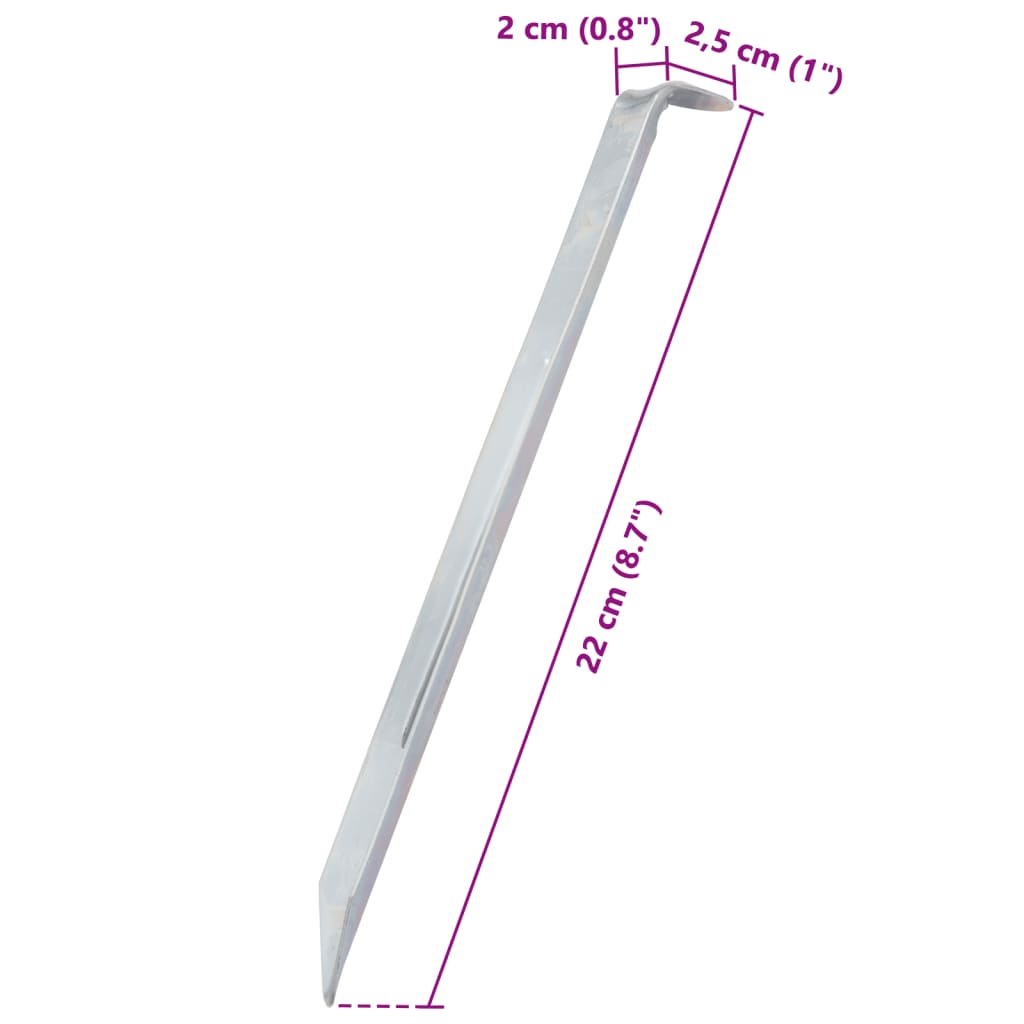 Zeltheringe 24 Stück 22 cm Ø20 mm verzinkter Stahl