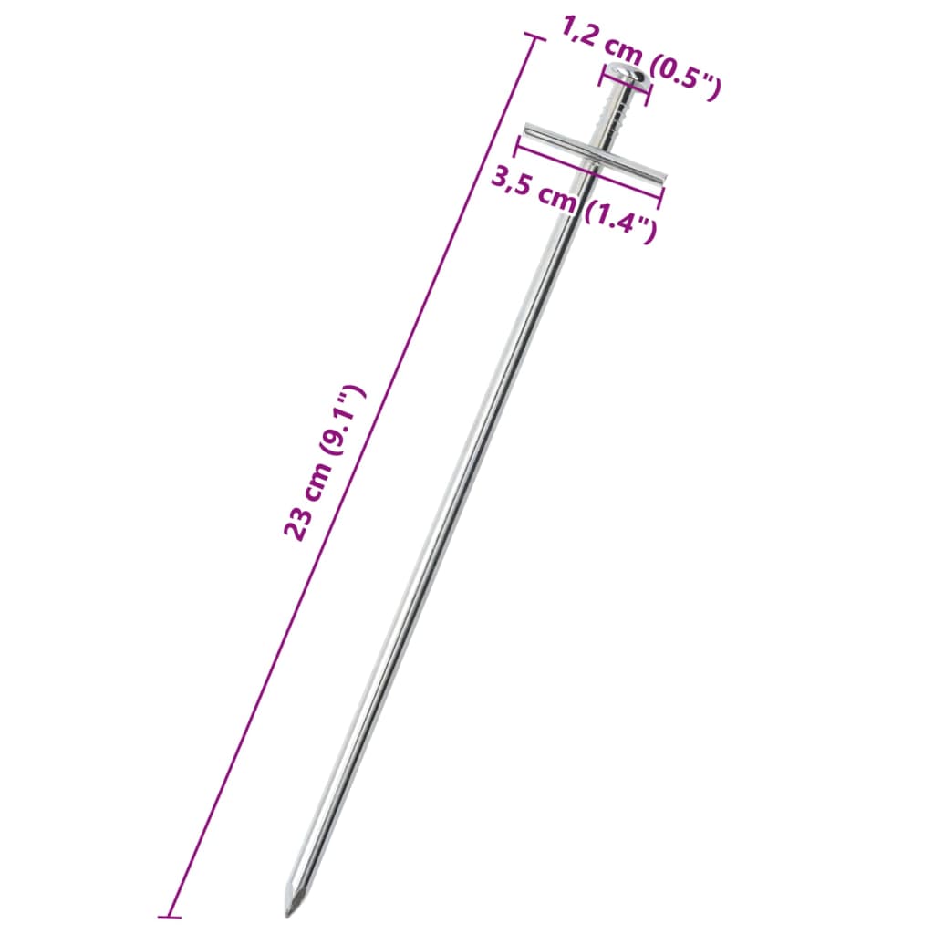 Zeltheringe 24 Stück 23 cm Ø6 mm verzinkter Stahl