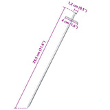 Zeltheringe 24 Stück 29,5 cm Ø6 mm verzinkter Stahl