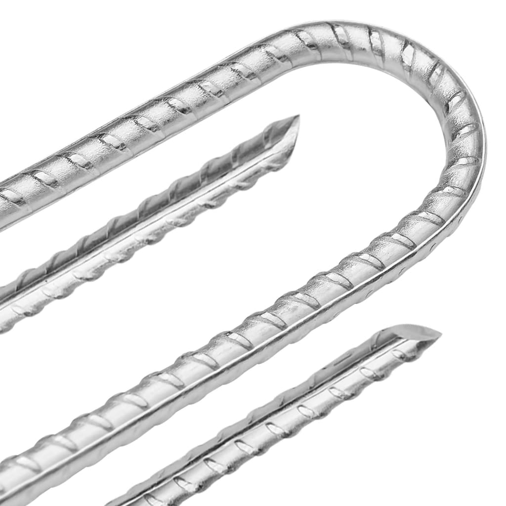 Zeltheringe 6 Stück U-förmig 337 cm Ø10 mm verzinkter Stahl