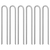 Zeltheringe 6 Stück U-Form 41,5 cm Ø12 mm verzinkter Stahl