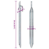 Zeltheringe 24 Stück, V-förmig, 24 cm, Ø 20 mm, verzinkter Stahl