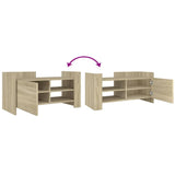 Meuble TV chêne sonoma 80x35x40 cm bois d'ingénierie