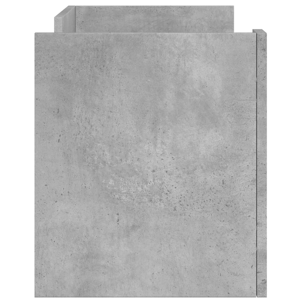 Meuble TV gris béton 80x35x40 cm bois d'ingénierie