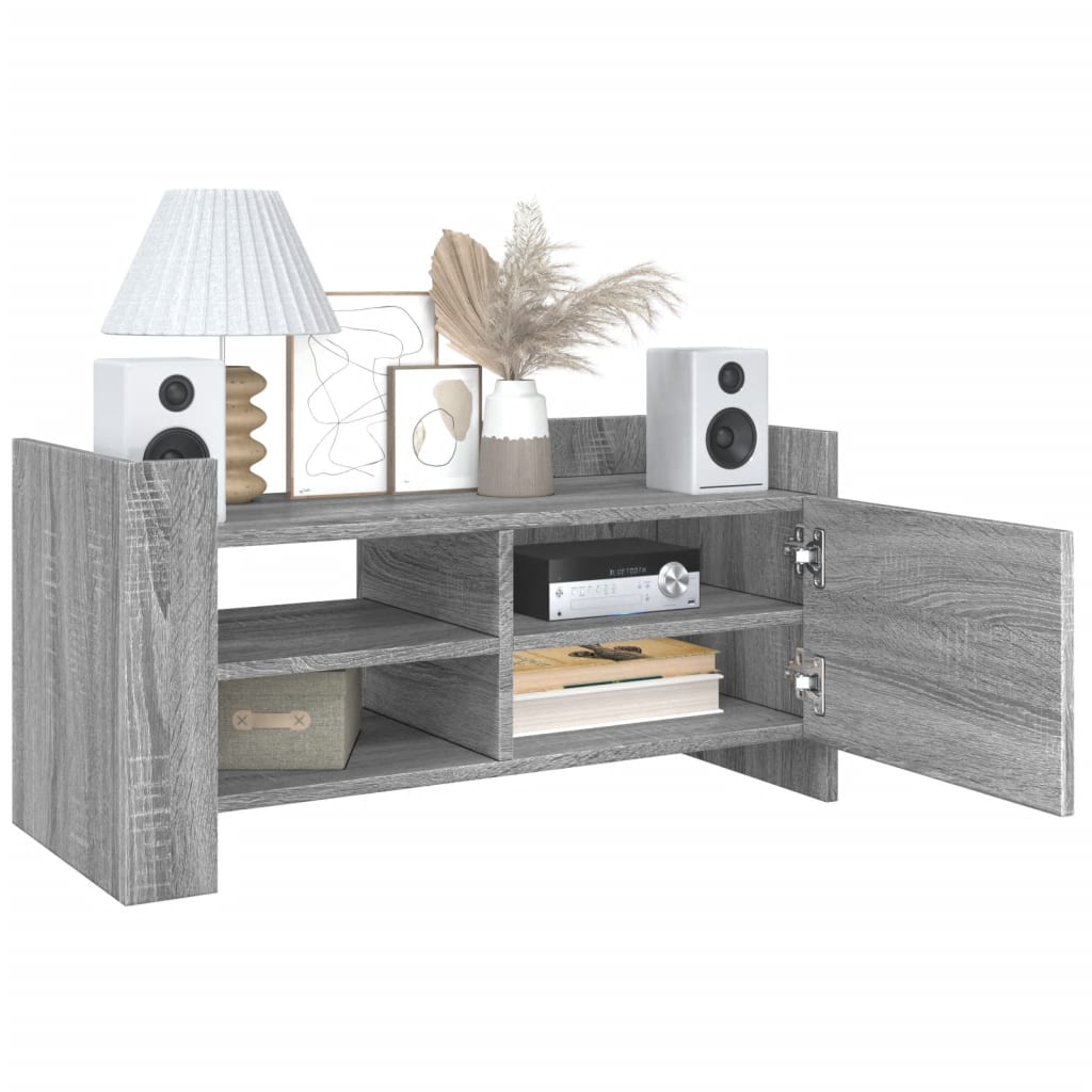 Meuble TV sonoma gris 80x35x40 cm bois d'ingénierie