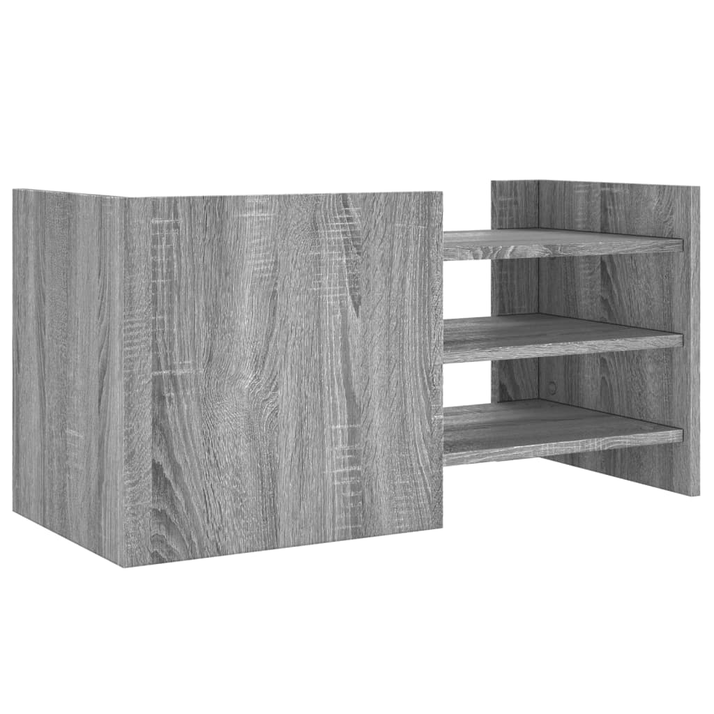 Meuble TV sonoma gris 80x35x40 cm bois d'ingénierie