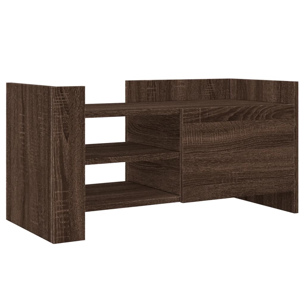 Meuble TV chêne marron 80x35x40 cm bois d'ingénierie