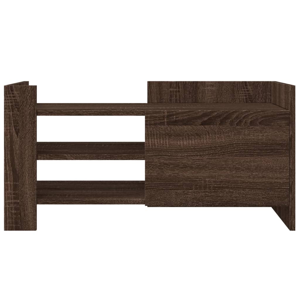 Meuble TV chêne marron 80x35x40 cm bois d'ingénierie