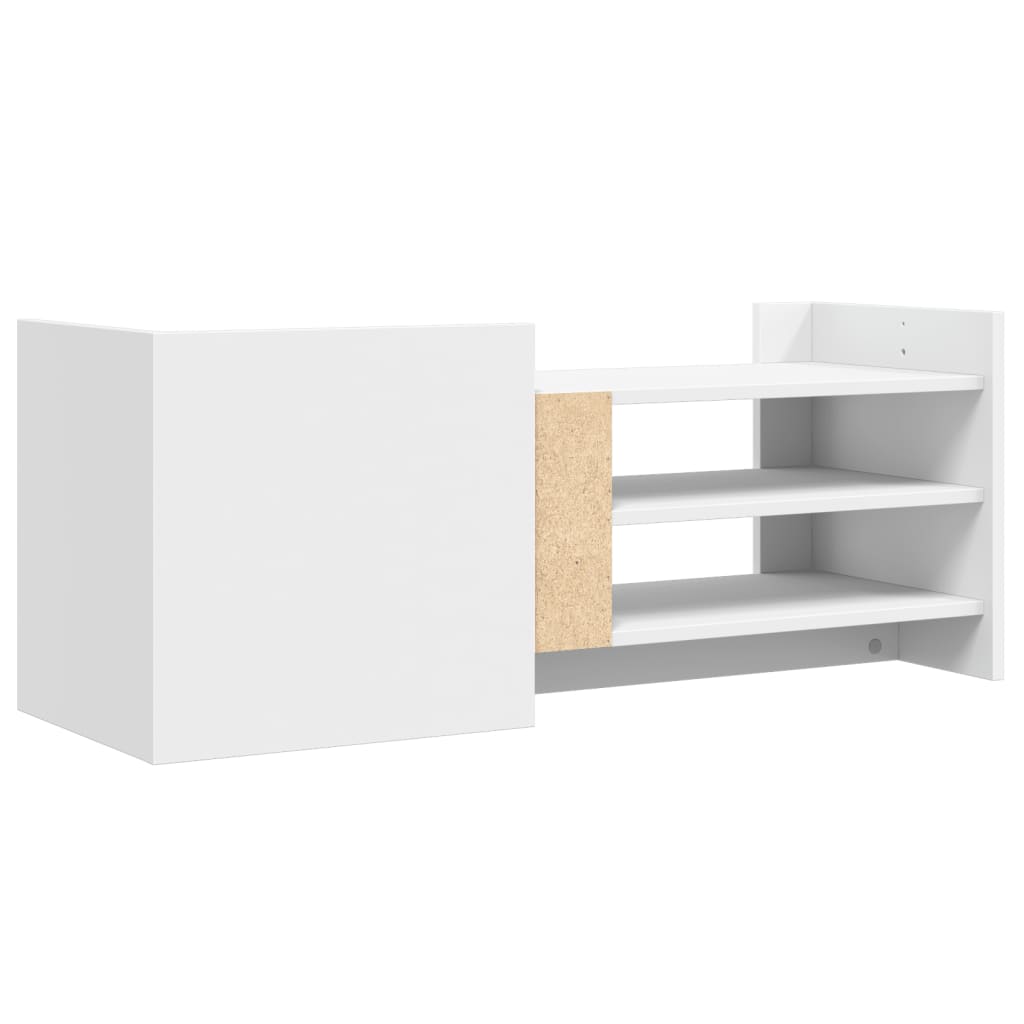 Meuble TV Blanc 100x35x40 cm Bois d'ingénierie