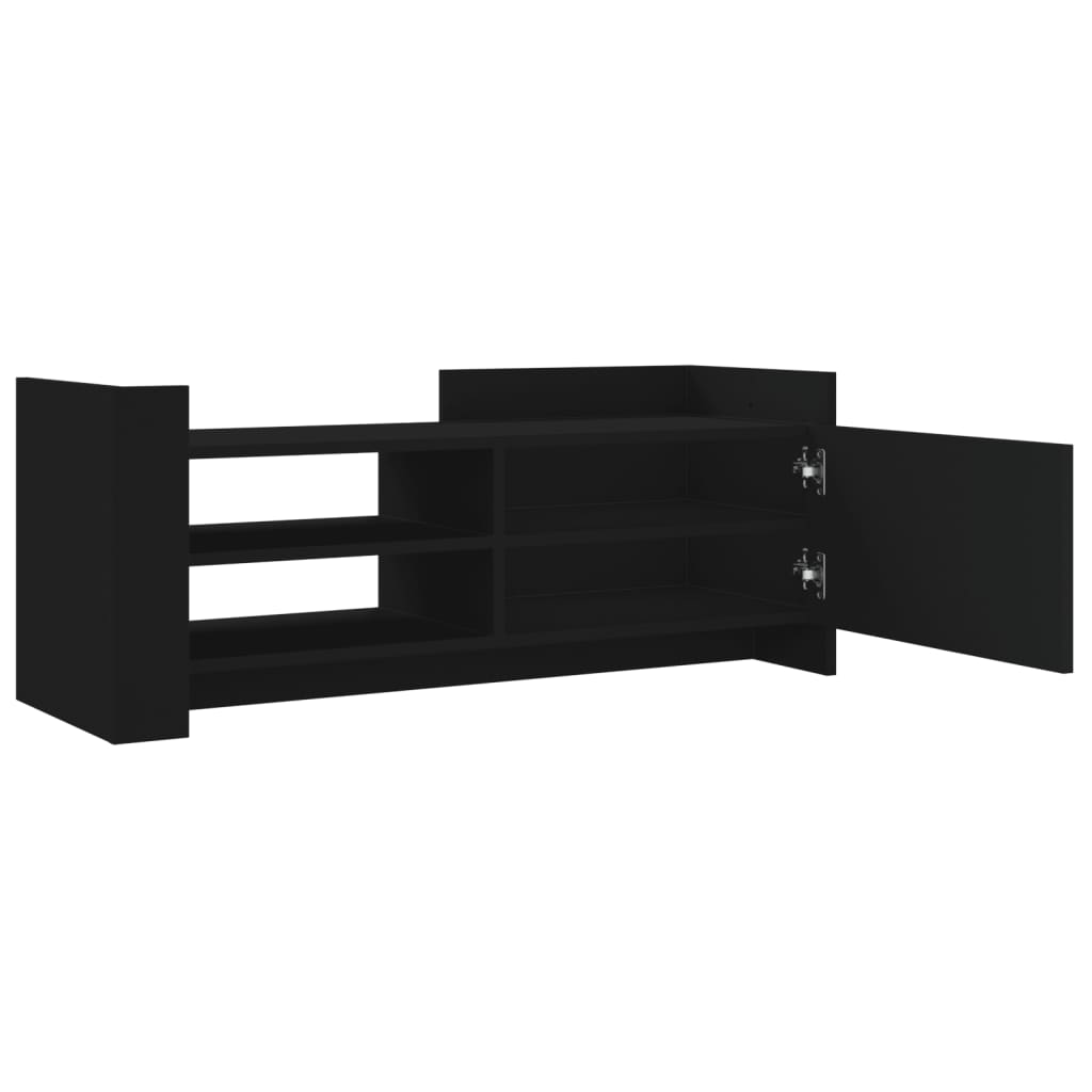 Black TV cabinet 100x35x40 cm Engineered wood