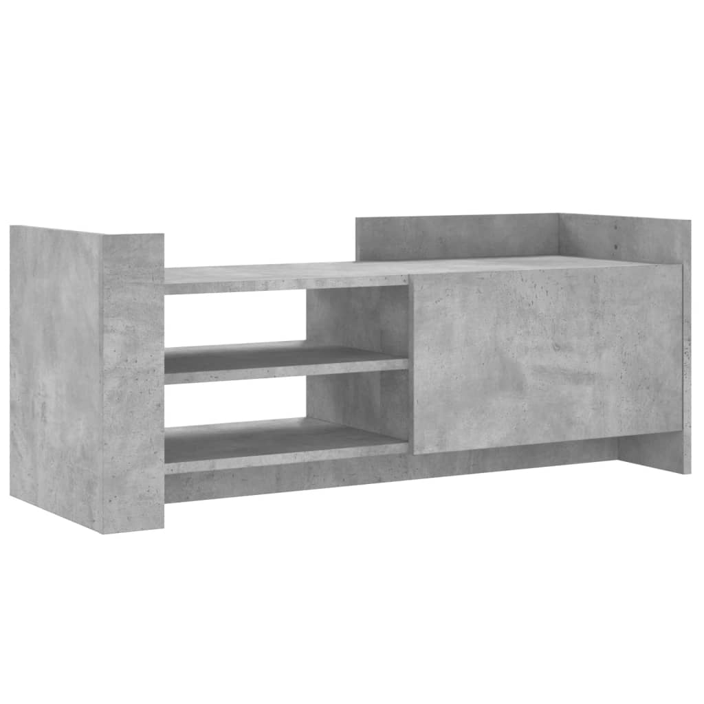 Meuble TV Gris béton 100x35x40 cm Bois d'ingénierie