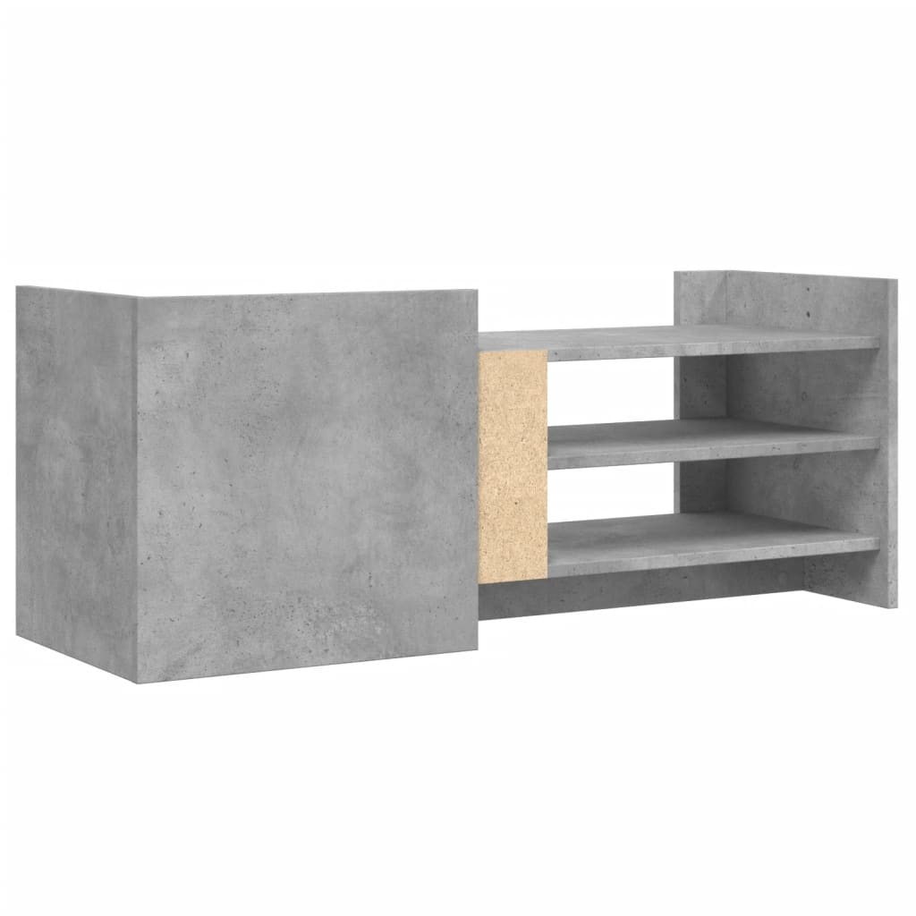 Meuble TV Gris béton 100x35x40 cm Bois d'ingénierie