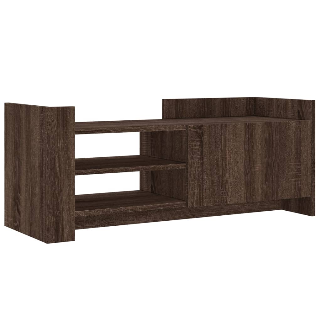 Meuble TV Chêne marron 100x35x40 cm Bois d'ingénierie