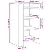 Buffet blanc 45x35x75 cm bois d'ingénierie