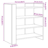 Buffet blanc 73,5x35x75 cm bois d’ingénierie