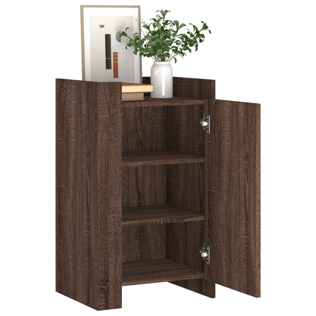 Buffet chêne marron 45x35x75 cm bois d'ingénierie