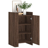 Buffet chêne marron 45x35x75 cm bois d'ingénierie