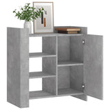 Concrete gray sideboard 73.5x35x75 cm engineered wood