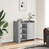 Concrete gray sideboard 73.5x35x75 cm engineered wood