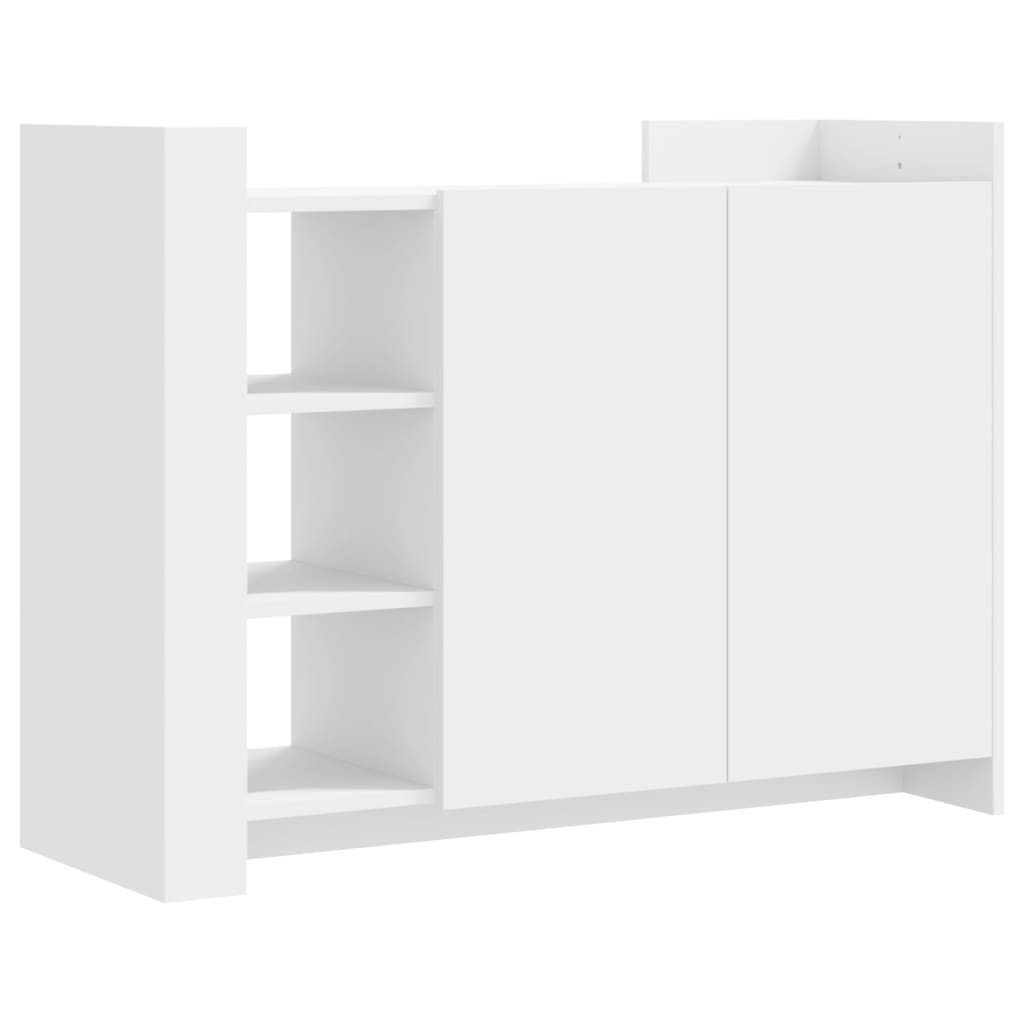 Buffet blanc 100x35x75 cm bois d'ingénierie