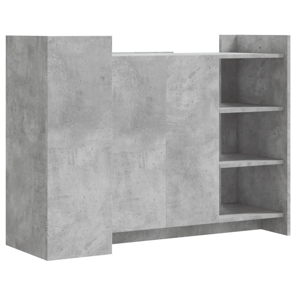 Concrete gray sideboard 100x35x75 cm engineered wood