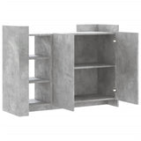 Concrete gray sideboard 100x35x75 cm engineered wood