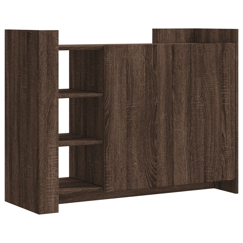 Brown oak sideboard 100x35x75 cm engineered wood