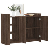 Brown oak sideboard 100x35x75 cm engineered wood