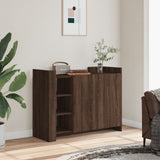 Brown oak sideboard 100x35x75 cm engineered wood