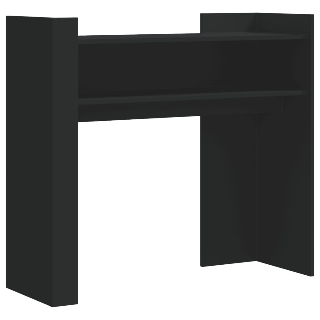 Table console noir 100x35x90 cm bois d'ingénierie