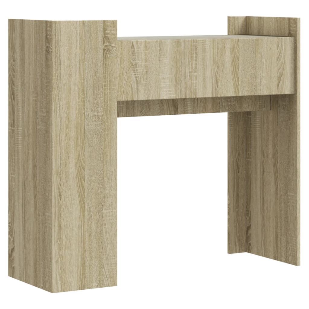 Table console chêne sonoma 100x35x90 cm bois d'ingénierie