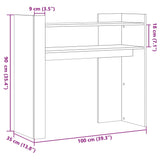 Table console chêne sonoma 100x35x90 cm bois d'ingénierie