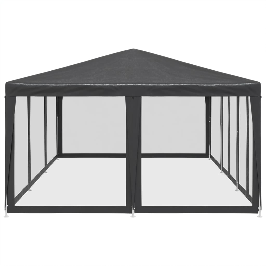 Tente de fête avec 10 parois latérales maille anthracite 6x4 m