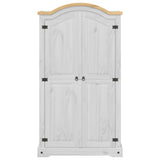 Garde-robe Corona blanc 102x52x186 cm bois de pin massif