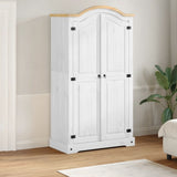 Garde-robe Corona blanc 102x52x186 cm bois de pin massif