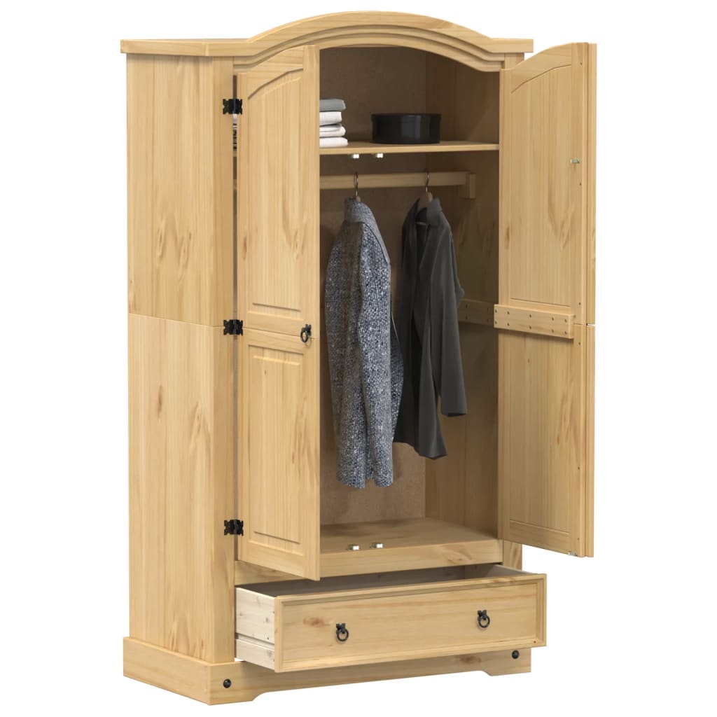 Garde-robe Corona 102x52x186 cm bois de pin massif