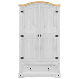 Garde-robe Corona blanc 102x52x186 cm bois de pin massif