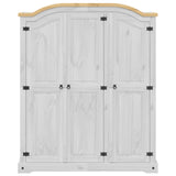 Garde-robe Corona blanc 151,5x52x186 cm bois de pin massif