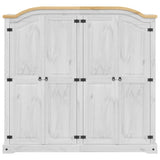 Garde-robe Corona blanc 194x52x186 cm bois de pin massif