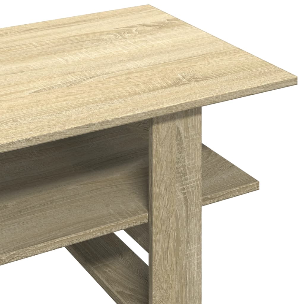 Table basse chêne sonoma 102x55x42 cm bois d'ingénierie