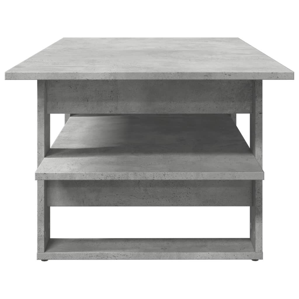 Betongrauer Couchtisch 102x55x42 cm, Holzwerkstoff