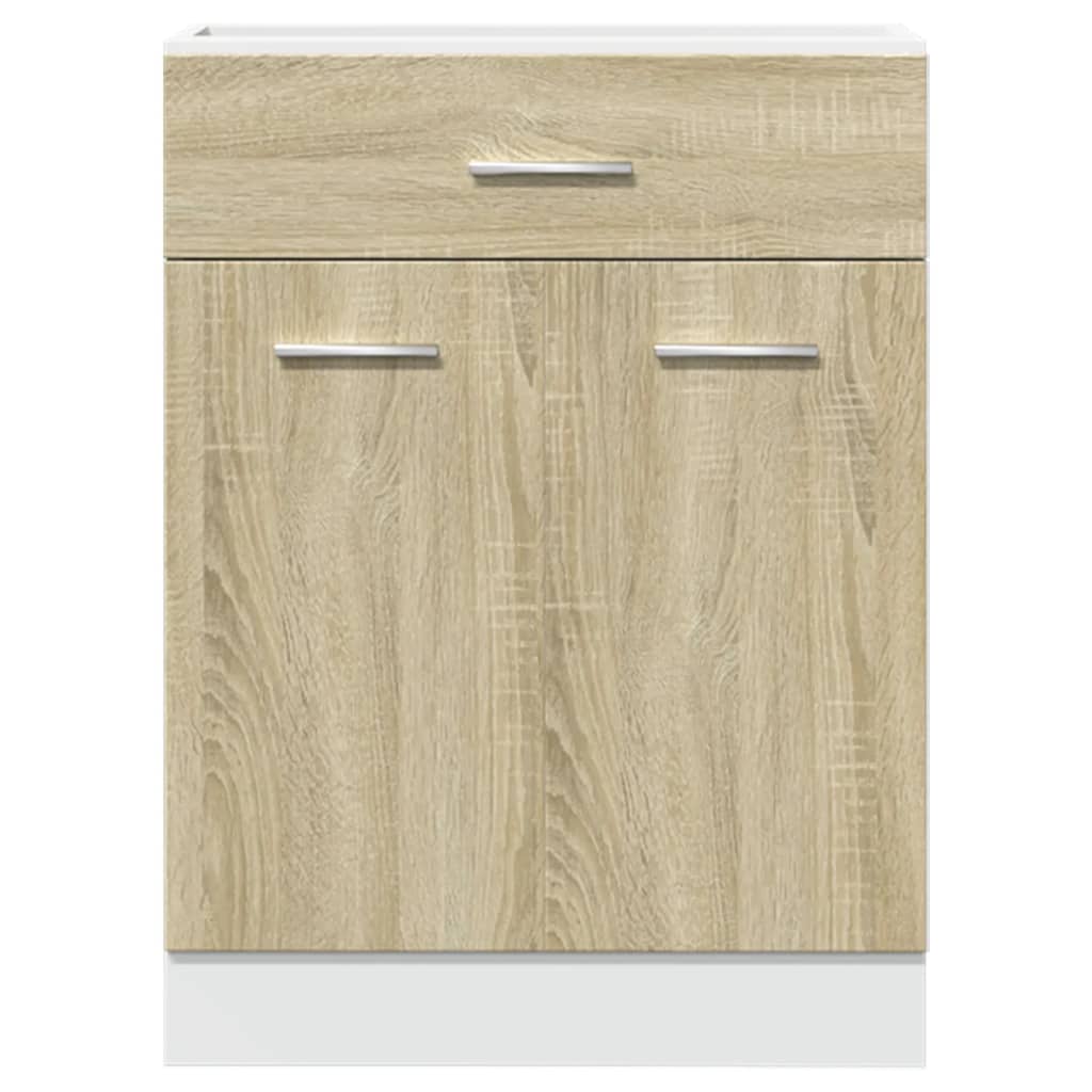 Armoire de plancher tiroir Chêne sonoma 60x46x81,5 cm Aggloméré