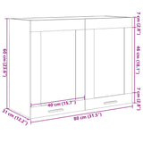 Hängevitrine Sonoma-Eiche 80x31x60 cm Spanplatte