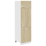 Armoire de réfrigérateur Chêne sonoma 60x57x207 cm Aggloméré